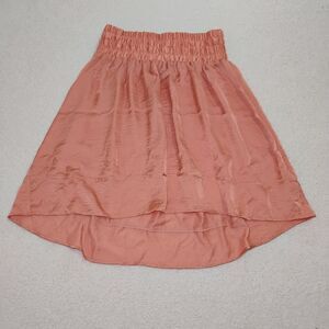 Satiny Peach / Coral Midi Mullet Skirt Preppy Boho Feminine Girlhoodcore 14/16